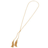 Accessorize London Women's Gold Blue Harvest Long Tassel Necklace