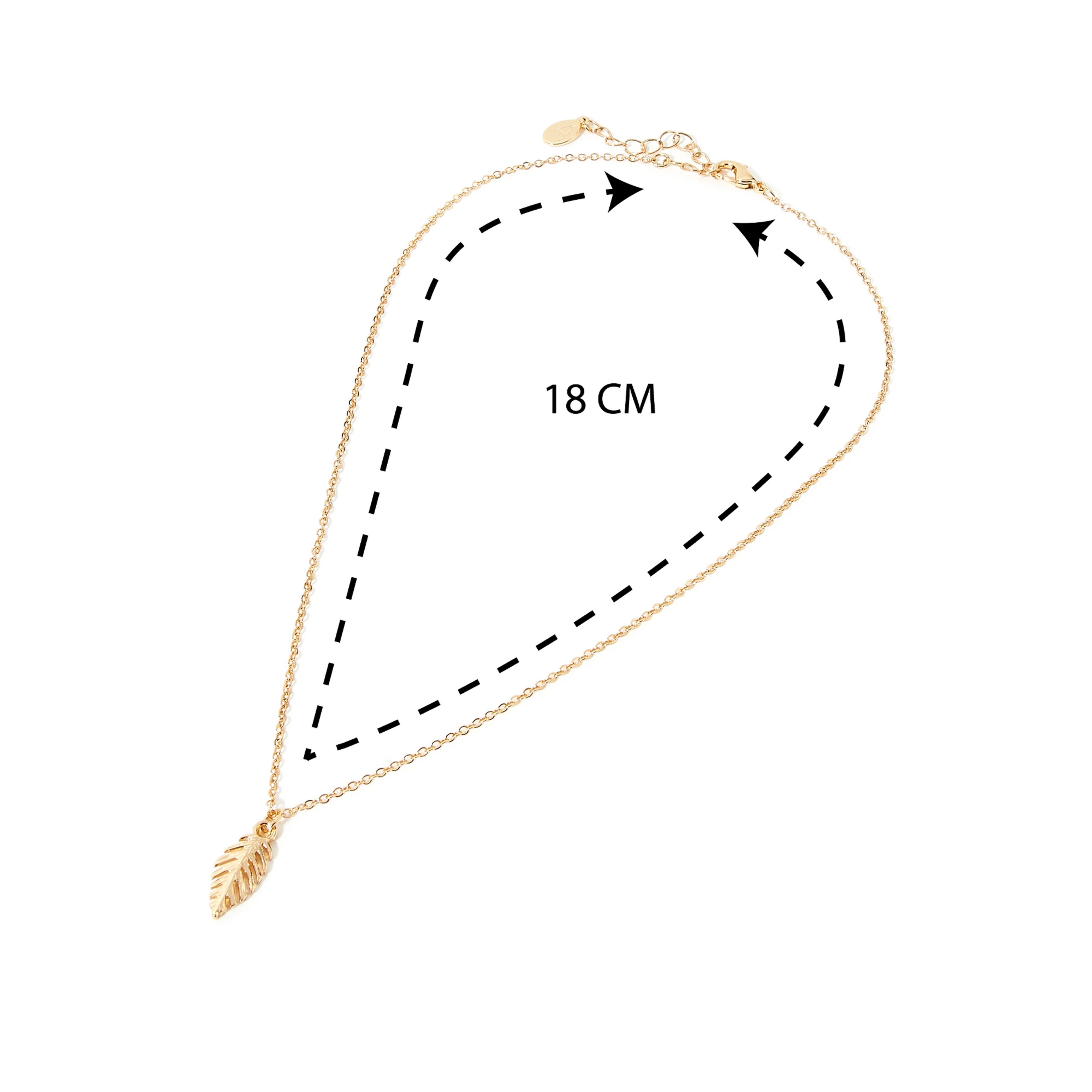 Accessorize London Women's Gold Leaf Pendant Necklace
