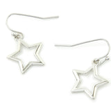 Accessorize London Women's Silver Star Short Drop Earring