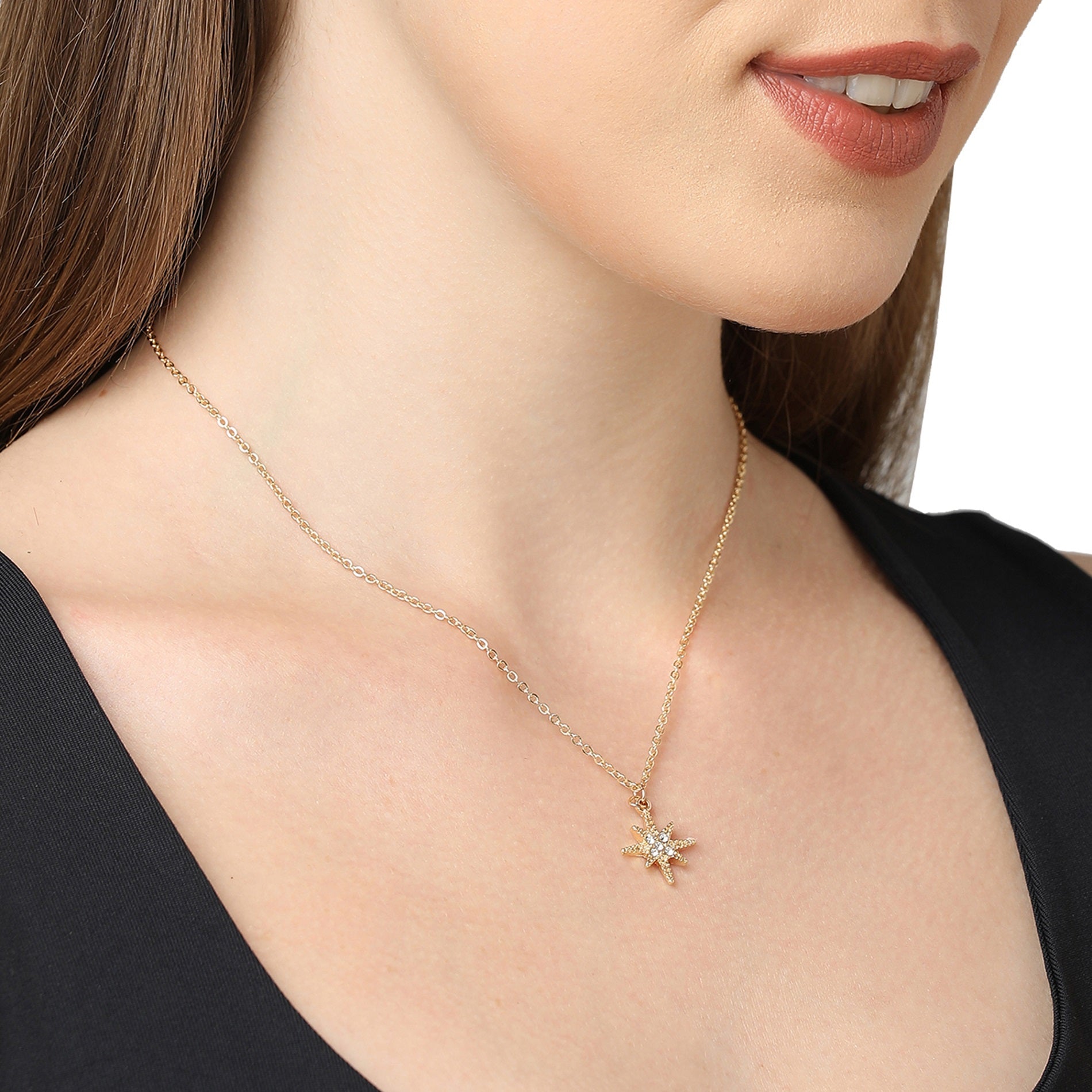 Snake Crystal Necklace, Clear Quartz & Gold | Wildflower + Co.