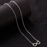 Accessorize London Women's Silver Crystal Eternity Symbol Pendant necklace