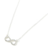 Accessorize London Women's Silver Crystal Eternity Symbol Pendant necklace