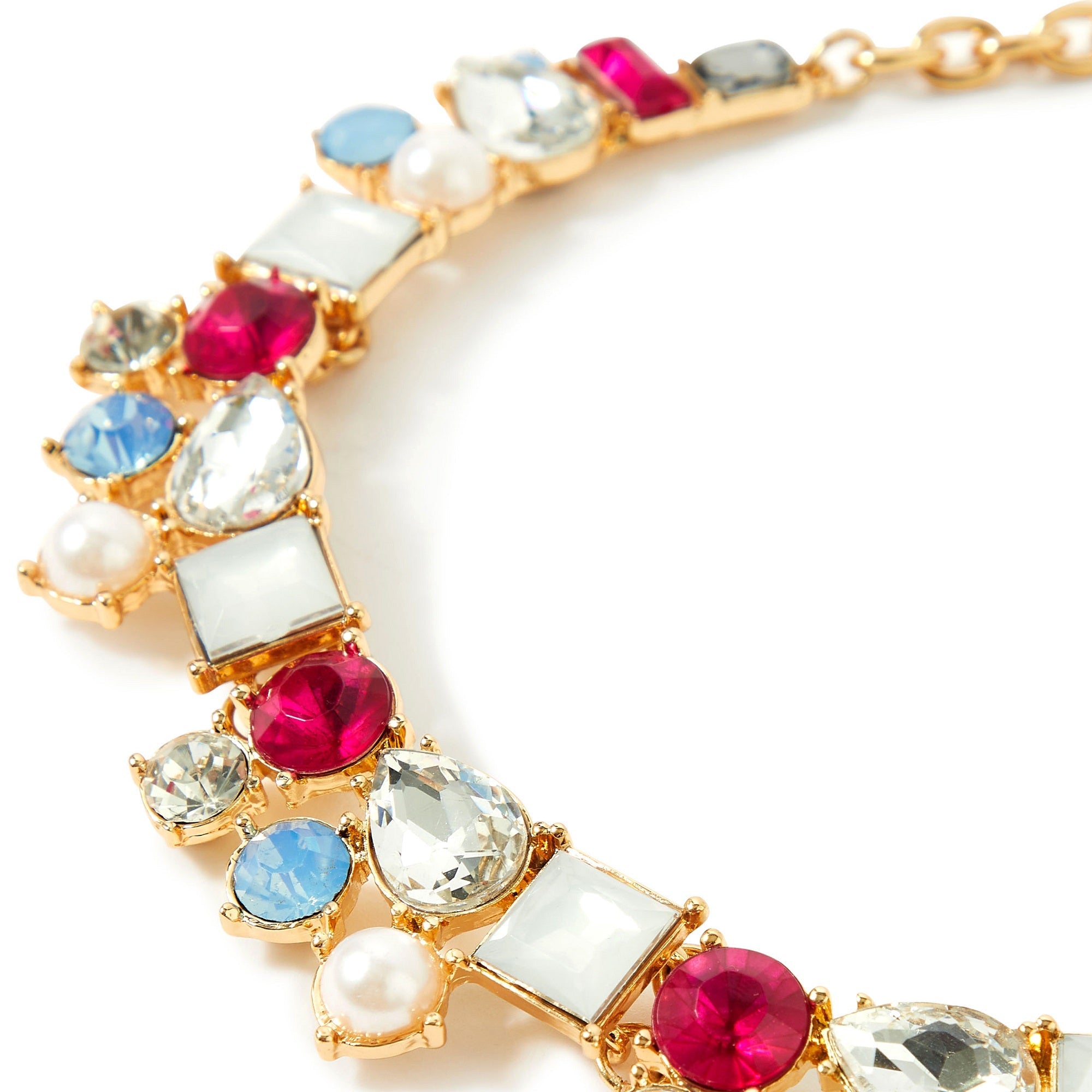 Accessorize London Women's Romantic Ramble Eclectic Stones Collar Necklace