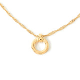 Accessorize London Women's Eye Candy Twisted Chain & Halo Pendant Necklace