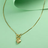 Real Gold Plated Z Heirloom Heart Locket Tbar Necklace For Women By Accessorize London