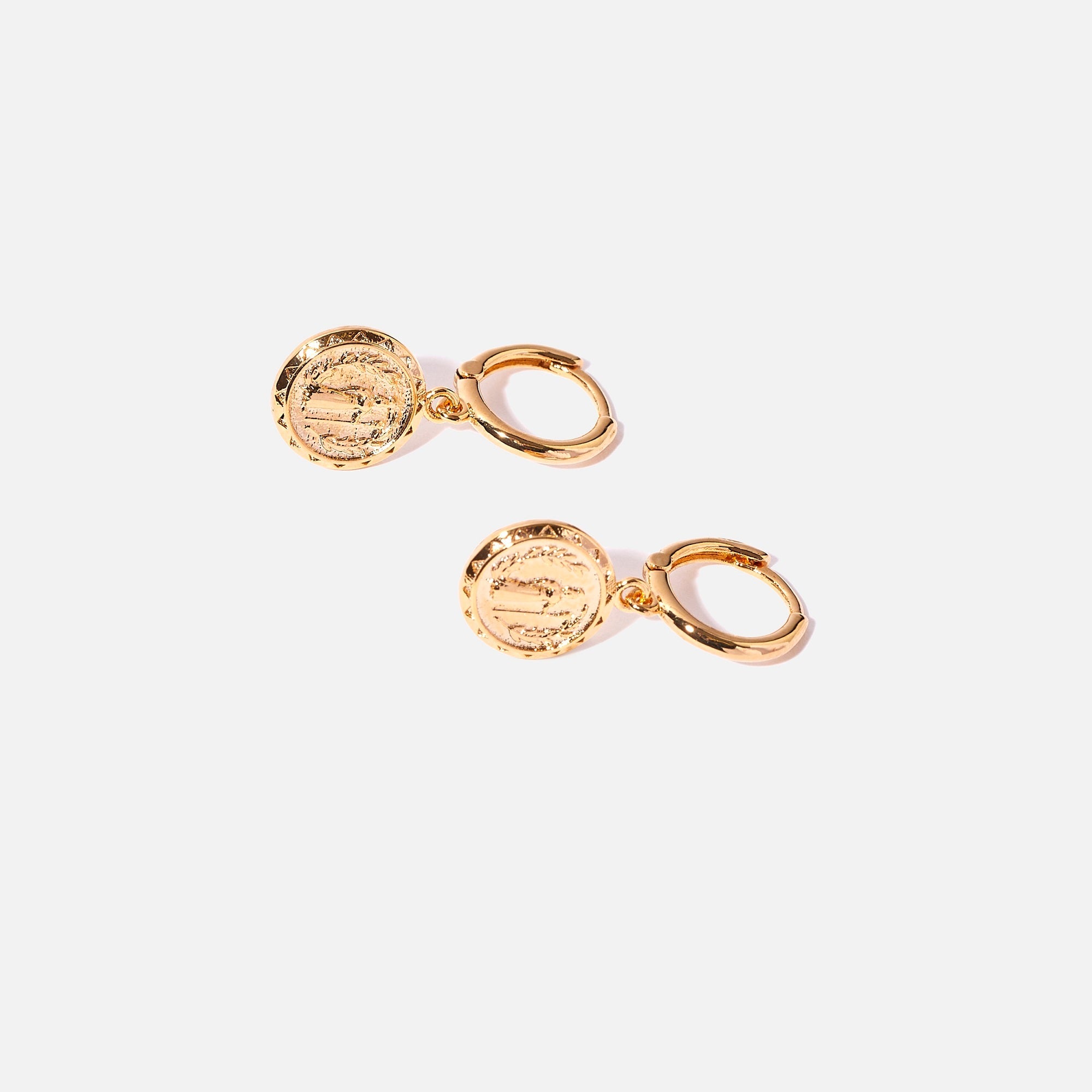 Buy Coin Hoops Gold Coin Hoops Small Coin Earrings Tiny Coin Online in  India  Etsy