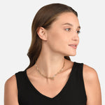 Real Gold Plated Chunky Square Link Chain Tbar Necklace For Women By Accessorize London