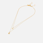 Real Gold Plated Layered Good Fortune Pendant Ncklace For Women By Accessorize London