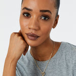 Real Gold Plated Charmy Celestial T Bar Necklace For Women By Accessorize London