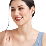 Real Gold Plated Gold Z Linked Initial "A" Pendant Necklace