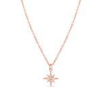 Real Gold Plated Rose gold Sparkle Star Pendant Necklace For Women By Accessorize London