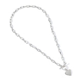 Platinum Plated Heart Chunky Collar Necklace For Women By Accessorize London