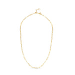 Real Gold Plated Z Plain Paper Clip Chain Necklace For Women By Accessorize London