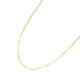 Real Gold Plated Z Plain Paper Clip Chain Necklace For Women By Accessorize London