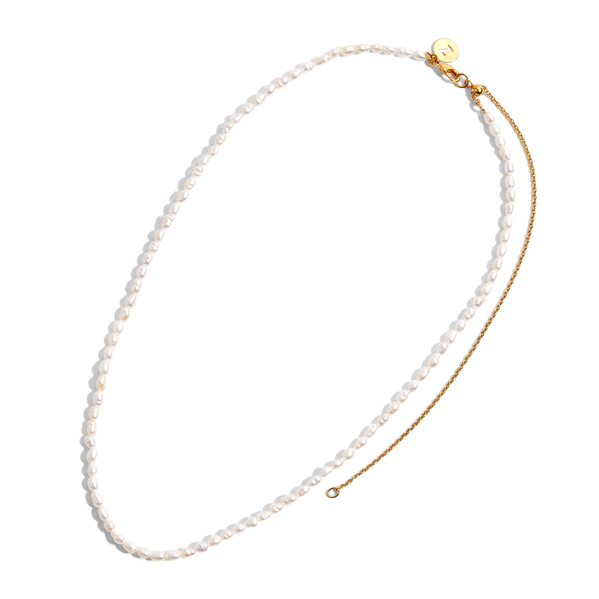 Real Gold Plated Z Seed Pearl Necklace For Women By Accessorize London