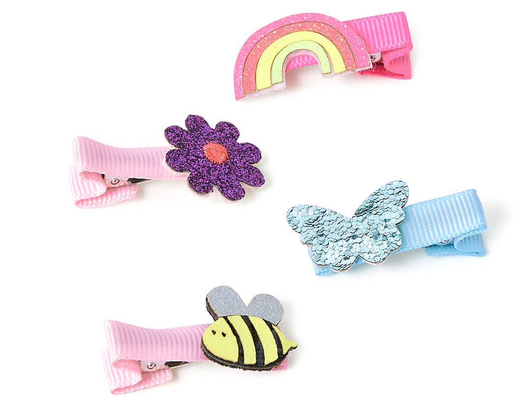 Accessorize Girl Pack Of 4 Rainbow Salon Clip Set