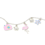Accessorize Girl Flamingo Holiday Charm Bracelet