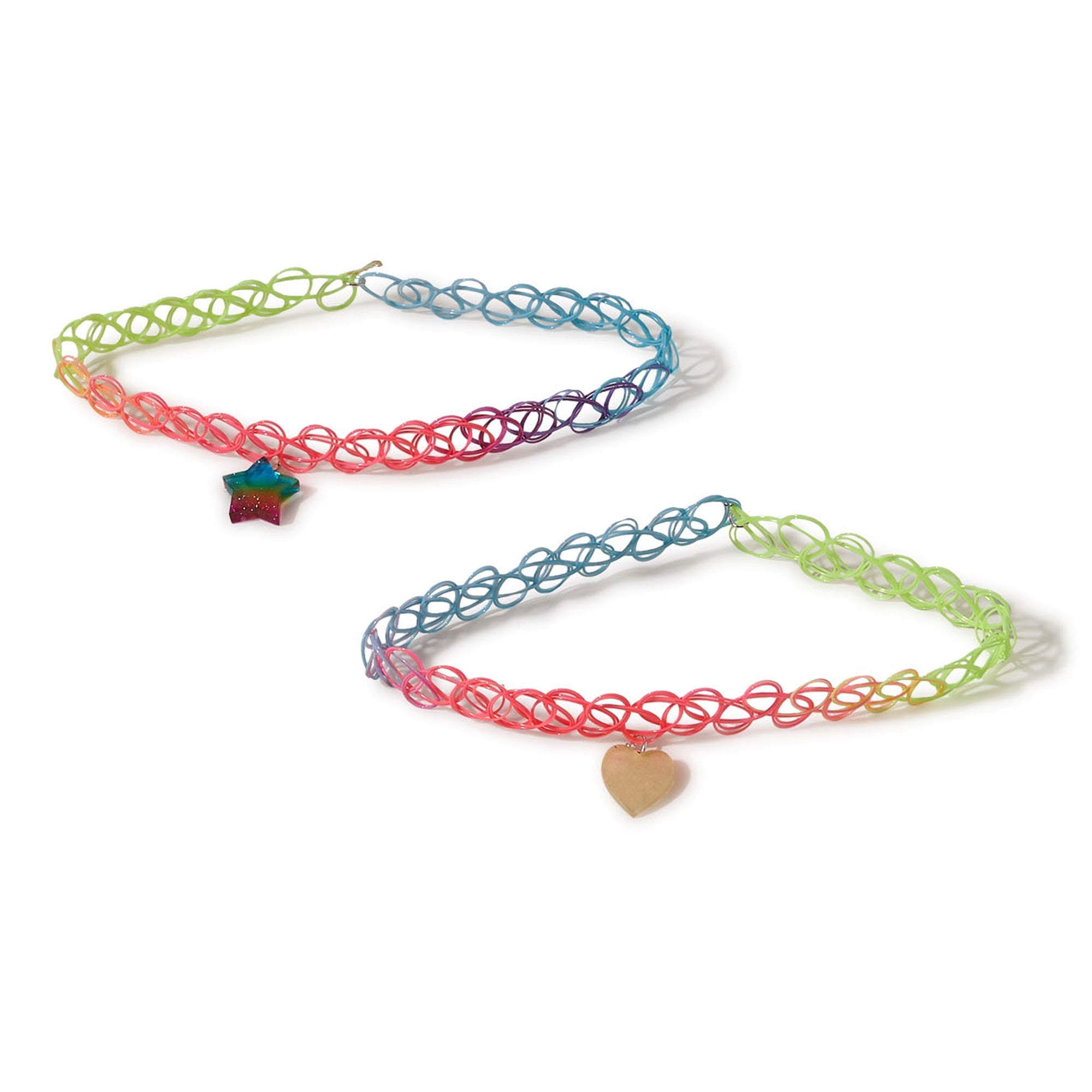 Accessorize London Pack Of 2 Rainbow Choker