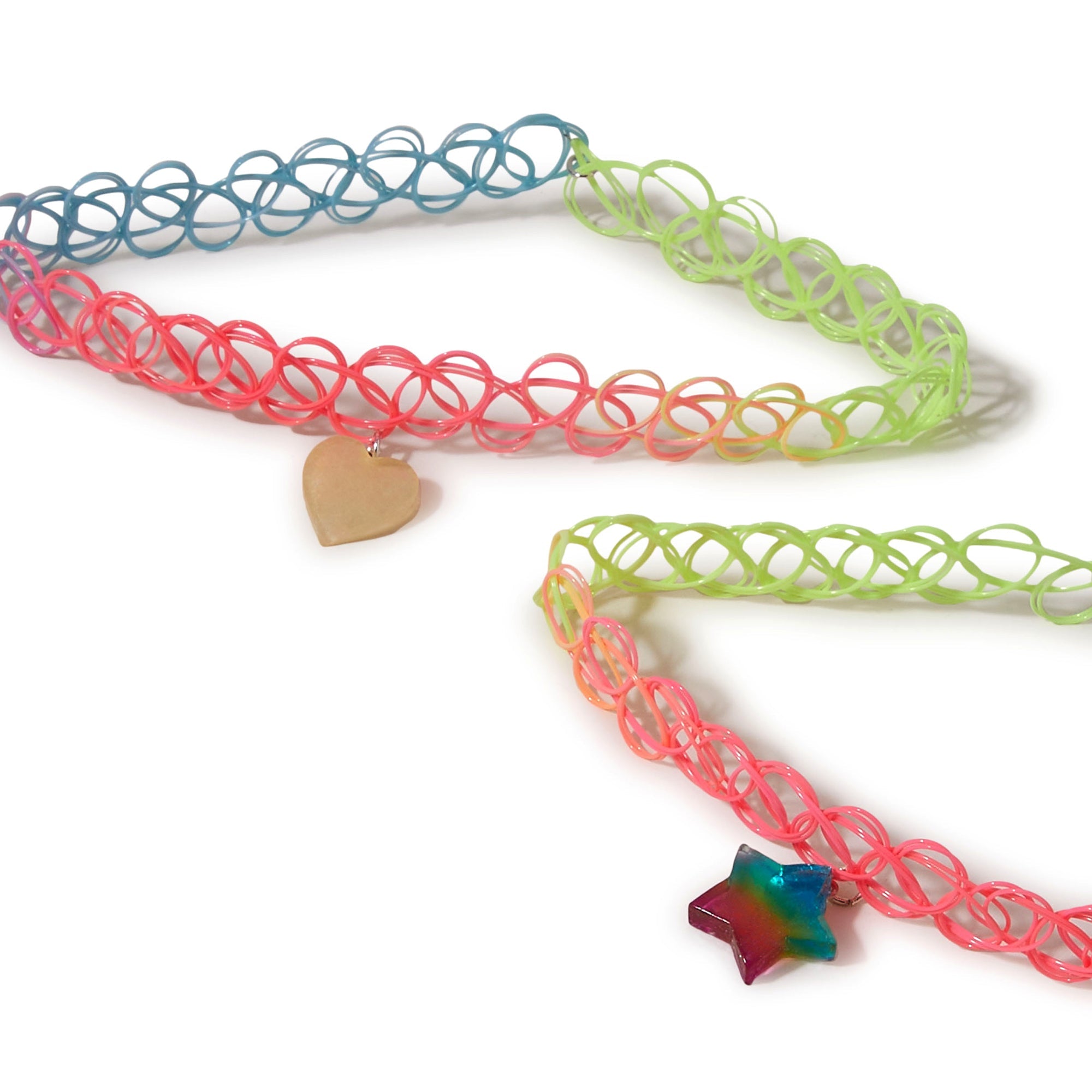 Accessorize London Pack Of 2 Rainbow Choker