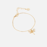 Accessorize London Women's Gold Dragonfly Bracelet