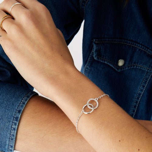 Accessorize London Women's Siler Linked Circles Bracelet