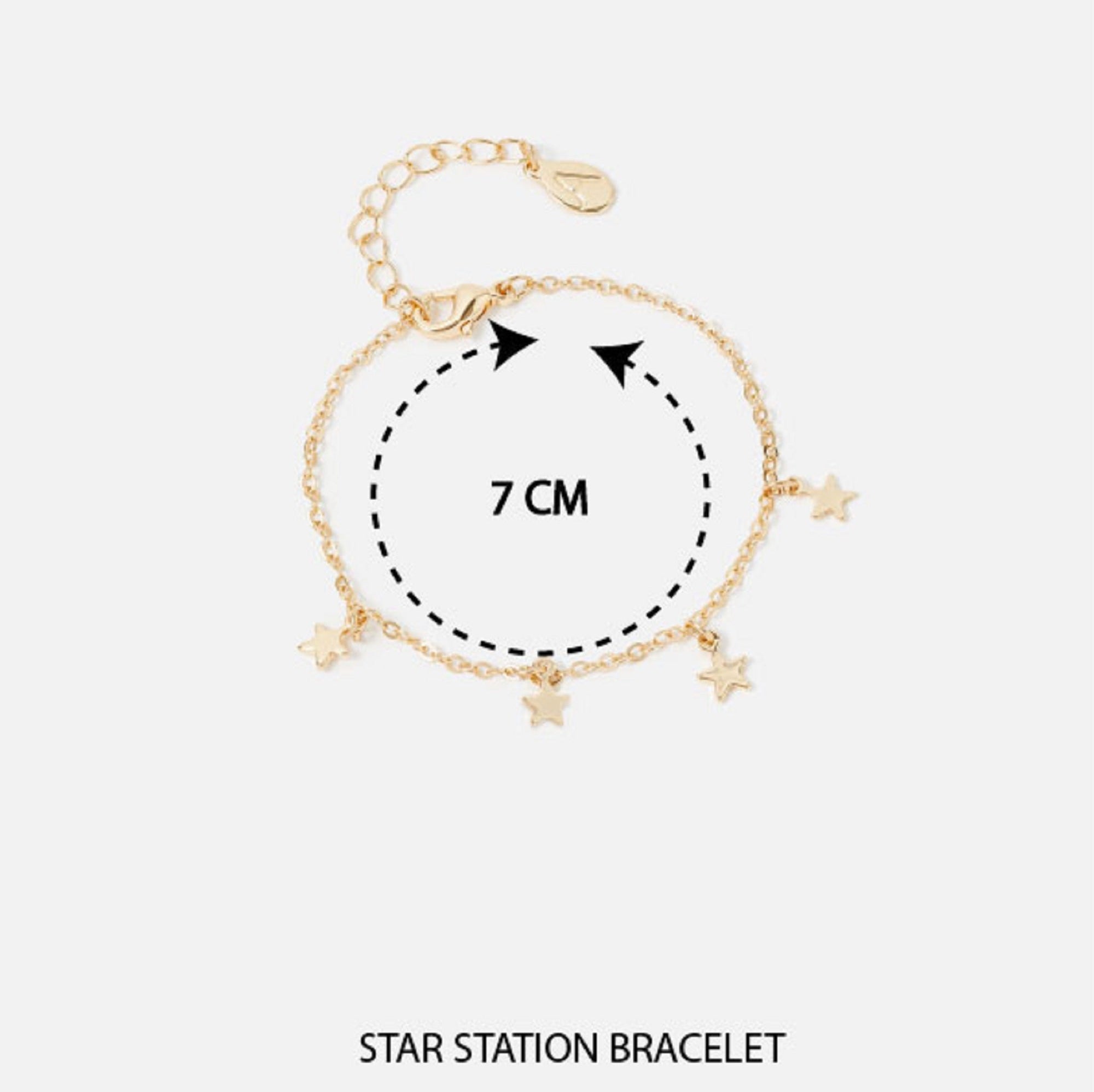 Accessorize London Women's Gold Star Station Bracelet