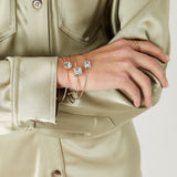 Accessorize London Women's Blue Harvest Set of 3 Mixed Shape Crystal Bracelets