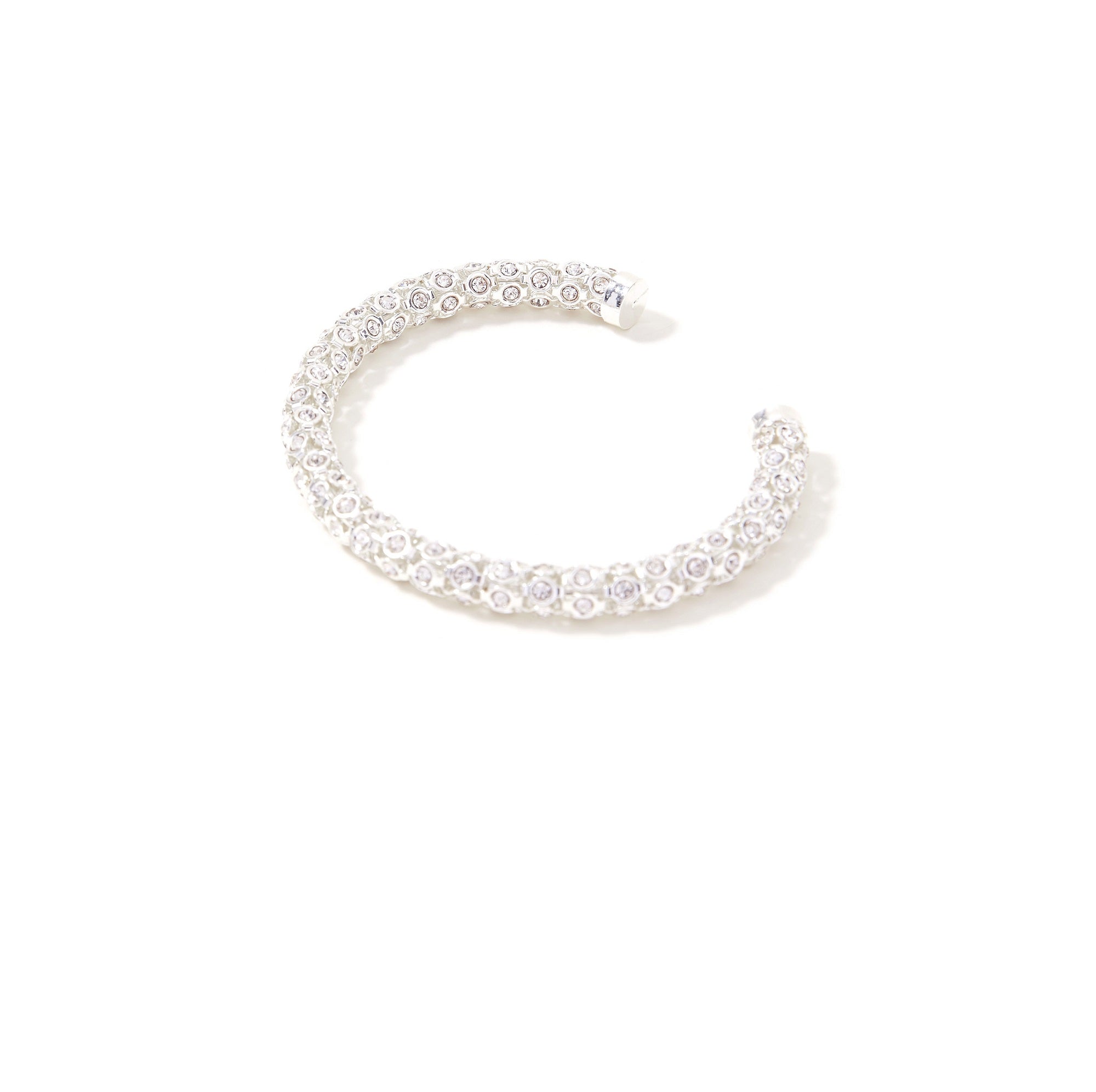 Accessorize London Women's Pastel Pop Silver Crystal Cuff Bracelet