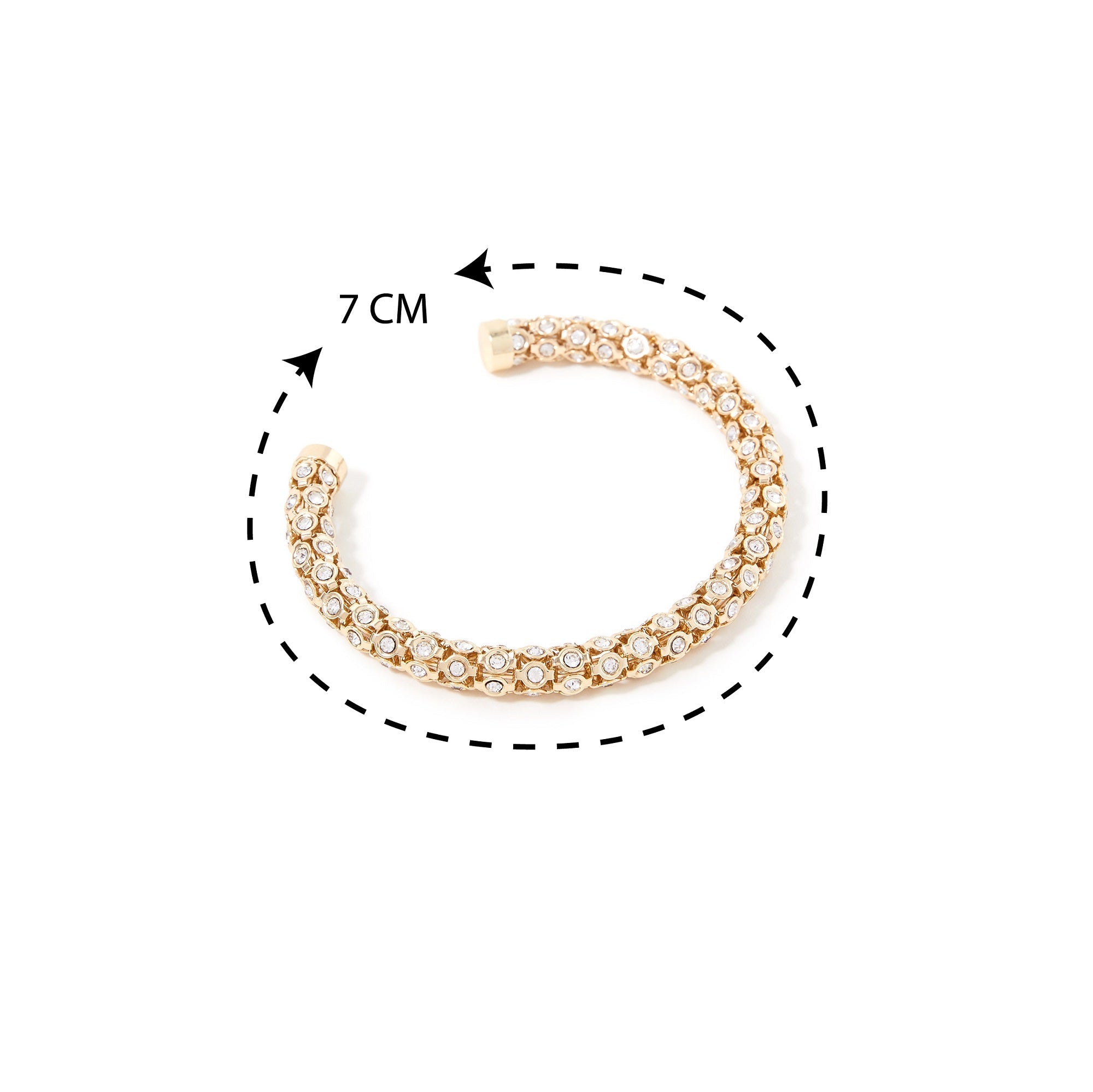 Accessorize London Women's Pastel Pop Gold Crystal Cuff Bracelet