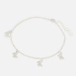 Accessorize London Women's Silver Pave Butterfly Anklet Jewellery