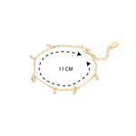 Accessorize London Women's Gold Feather Charms Bracelet