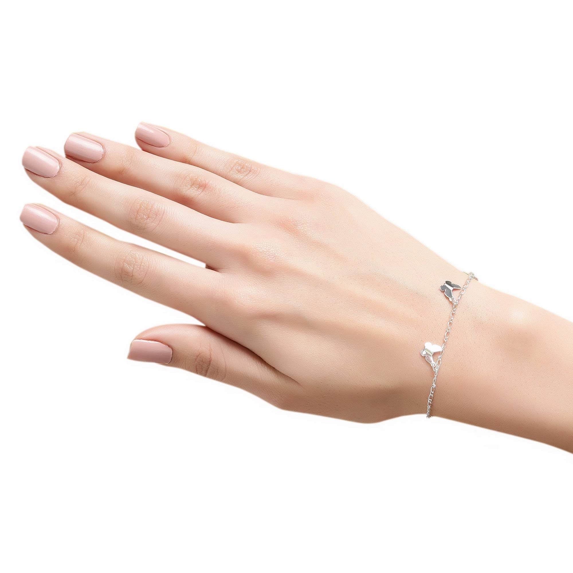 1pc Silver Rhinestone Simple & Versatile Attached Ring Bracelet Suitable  For Daily Wear | SHEIN EUR
