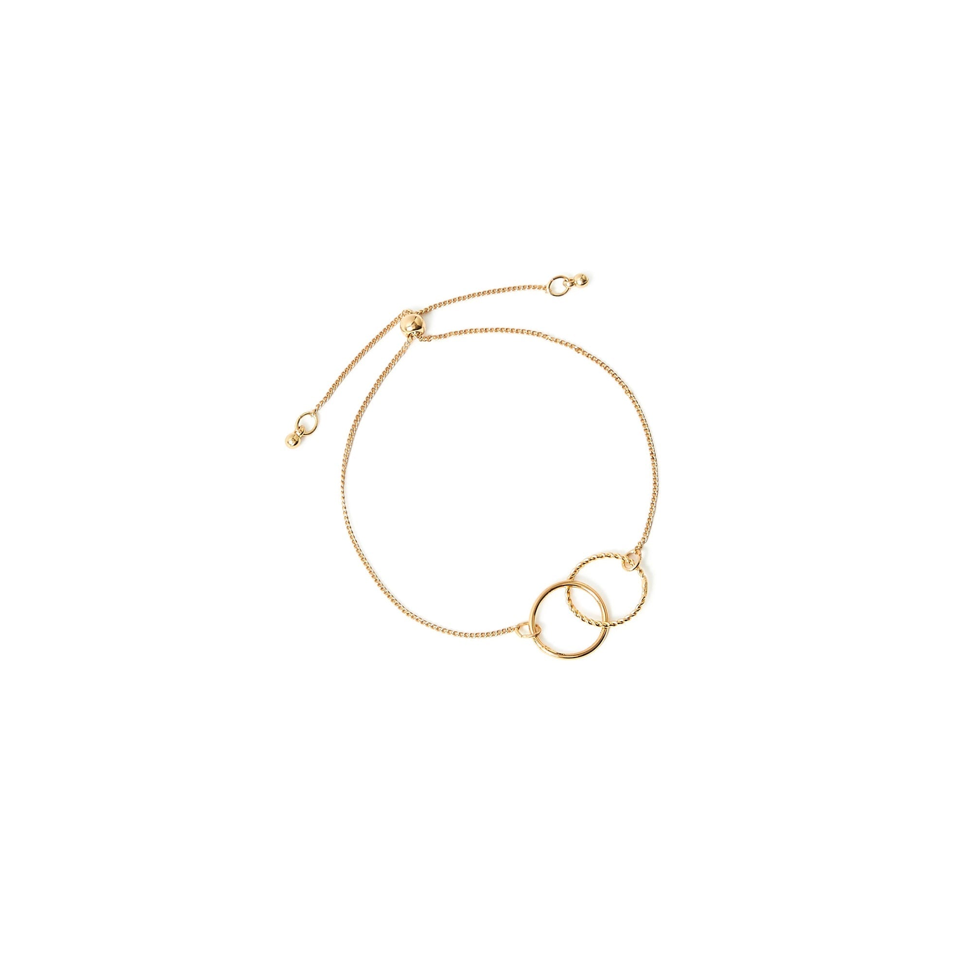 Accessorize London Women's Gold Romantic Ramble Joined Circles Bracelet
