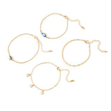 Accessorize London Women'S Multi Color Set Of 4 Rainbow Stars Bracelet Pack