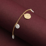 Accessorize London Women'S Gold Shell & Coin Chain Anklet