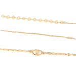 Accessorize London Women's Set Of 3 Heart Layered Chain Anklets
