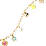Accessorize London Women's Eye Candy Charmy Anklet