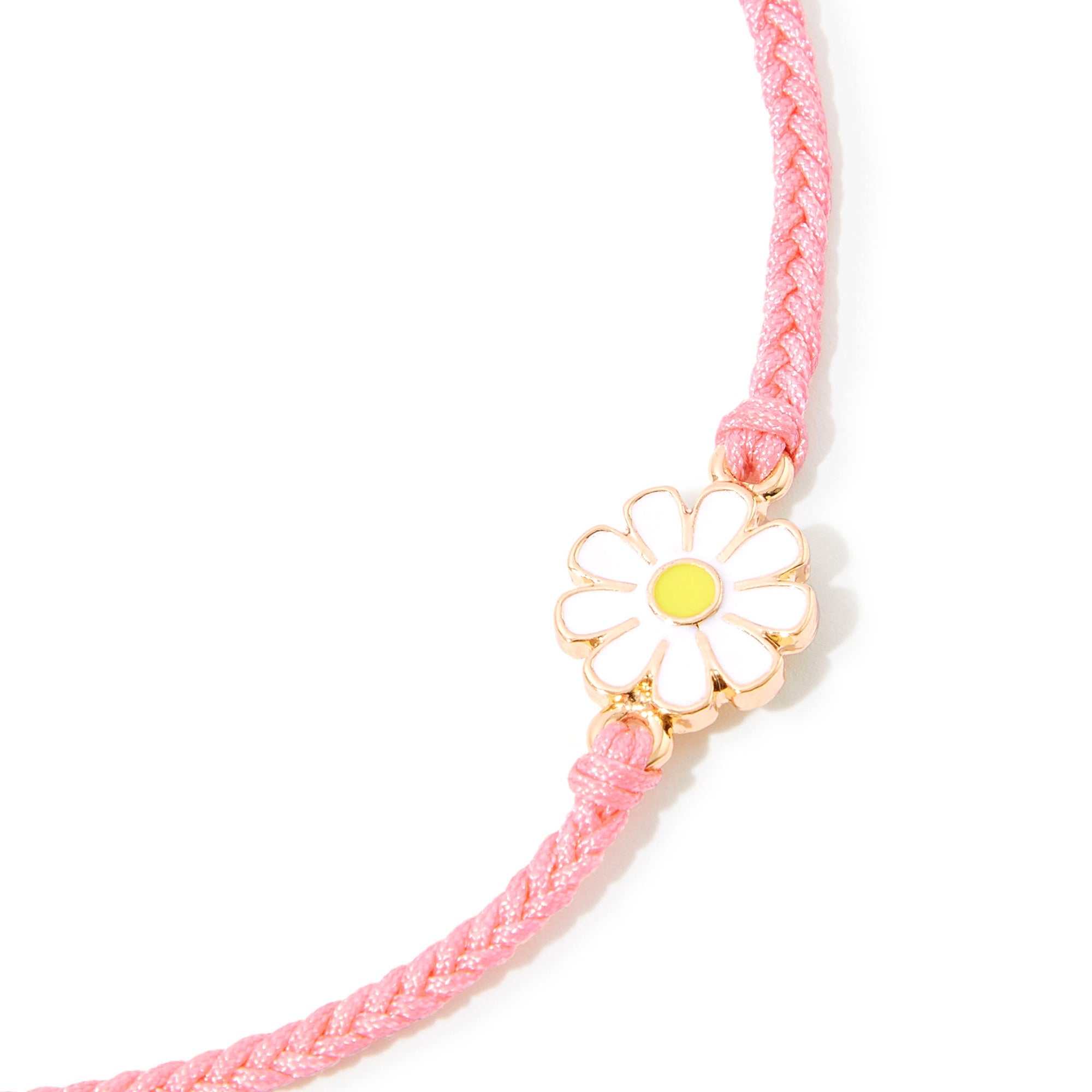 Accessorize London Women's Pink Flower Threaded Anklet