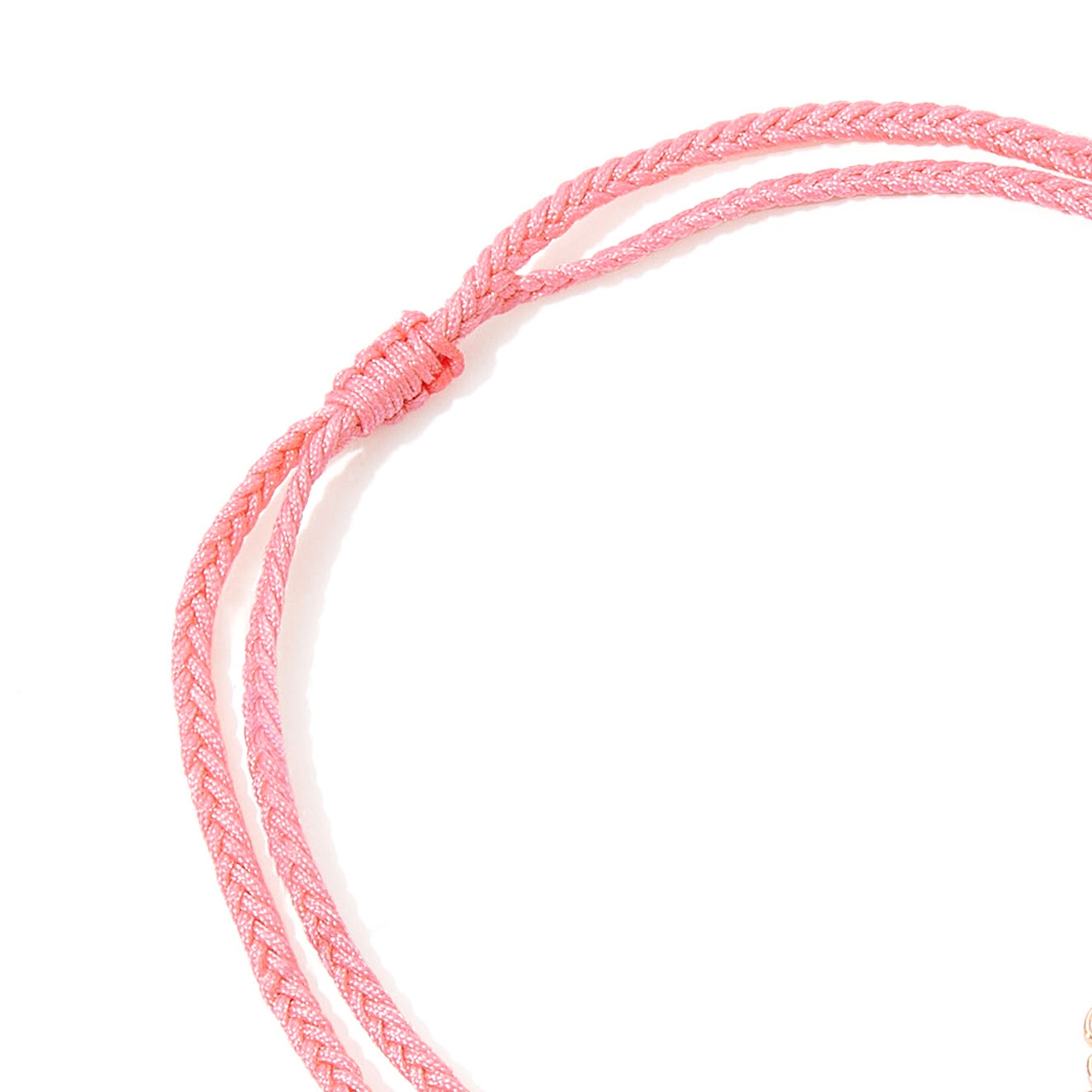 Accessorize London Women's Pink Flower Threaded Anklet