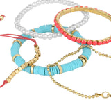 Accessorize London Women'S Multi Color Set Of 5 Beads Bracelet Pack
