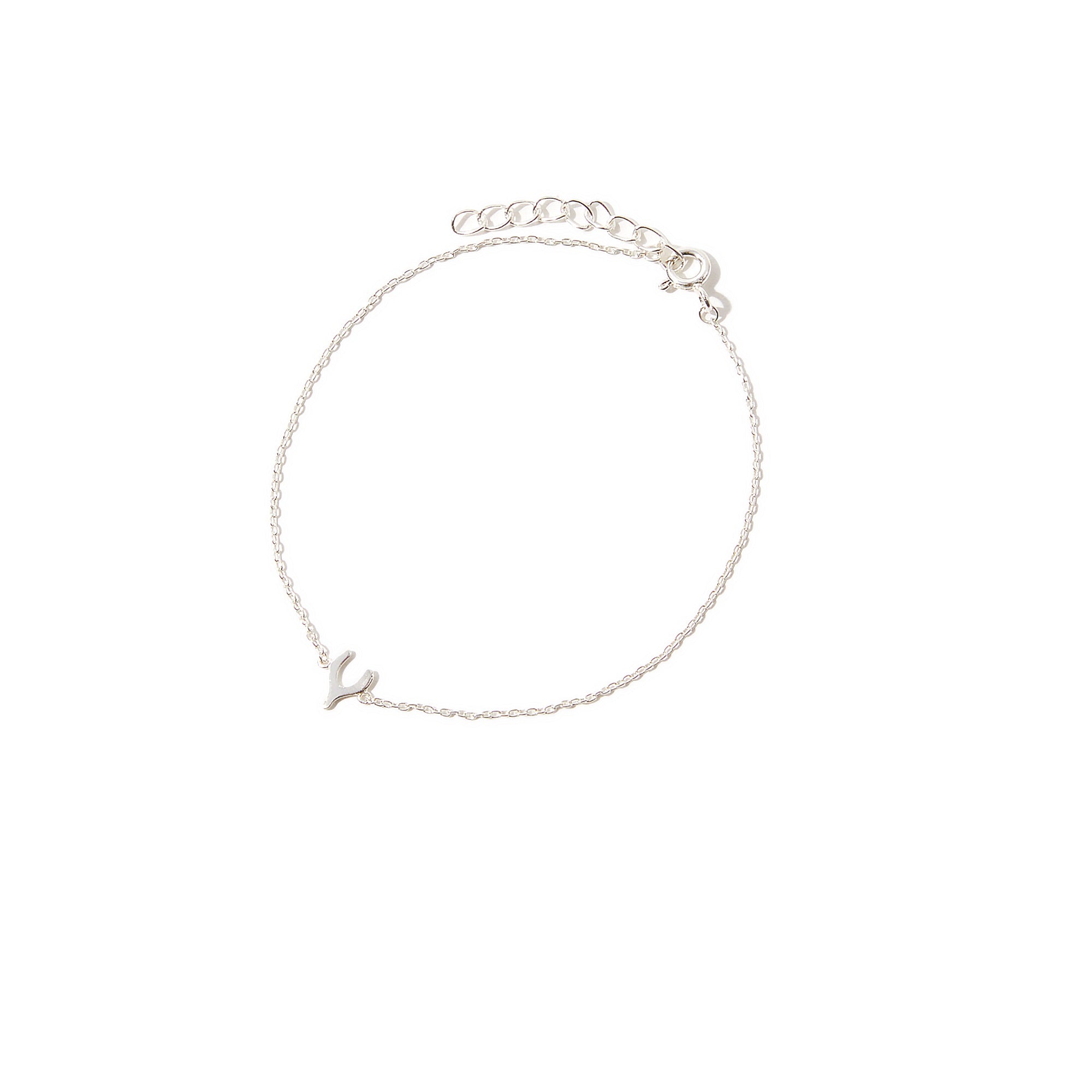 925 Pure Sterling Silver Wishbone Bracelet For Women