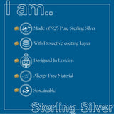 925 Pure Sterling Silver Moon Stretch Bracelet