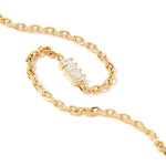 Real Gold Plated Sparkle Baguette Bracelet For Women By Accessorize London