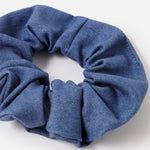 Accessorize London Women's Blue Denim Scrunchie