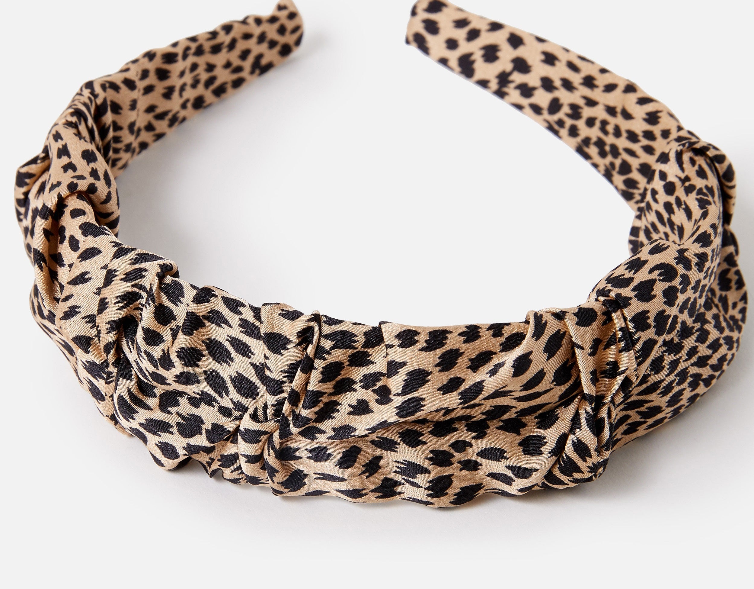 Accessorize London Women's Ruched Leopard print Alice hair Band
