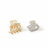 Accessorize London Women's 2 Pack Resin Claw clips - Grey & Speckle