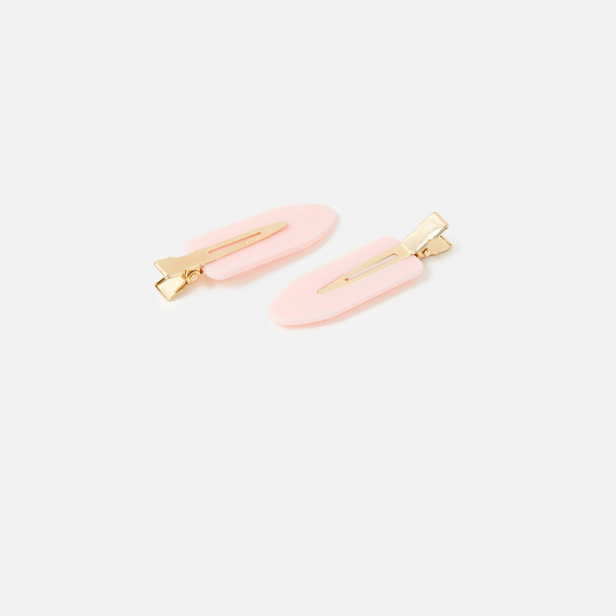 Accessorize London Women's 2 Pack 90S Clips - Pink/Gold