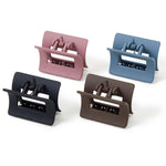 Accessorize London Women's 4 Pack Square Matte Claw clips