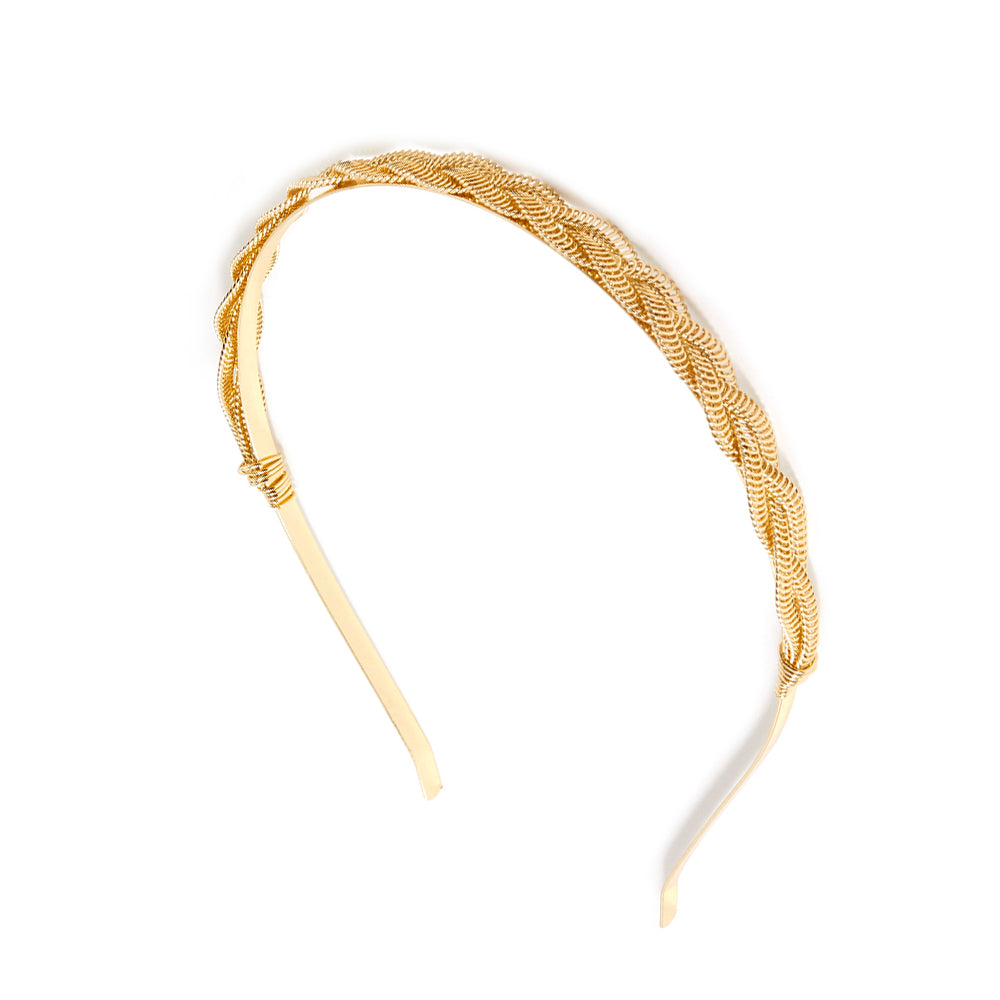 Accessorize London Women's Gold Plaited Alice hair Band