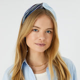 Accessorize London Women's Blue Stripey Twist Alice Hair Band